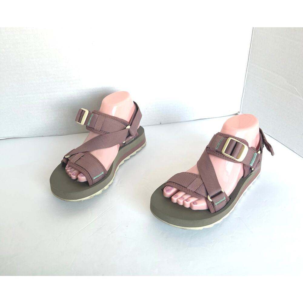 Merrell Comfort Pink Leather Buckle Strap Casual Sporty‎ Slide Sandals Sz 7